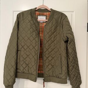 Ashley Quilted Olive Green Jacket